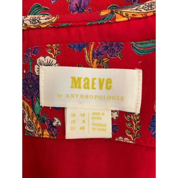 Anthropologie Maeve Rosalia Floral Wrap Dress 8 - Picture 8 of 10